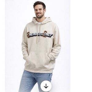 Members Only Beige Hoodie for Men Size M MSRP $78